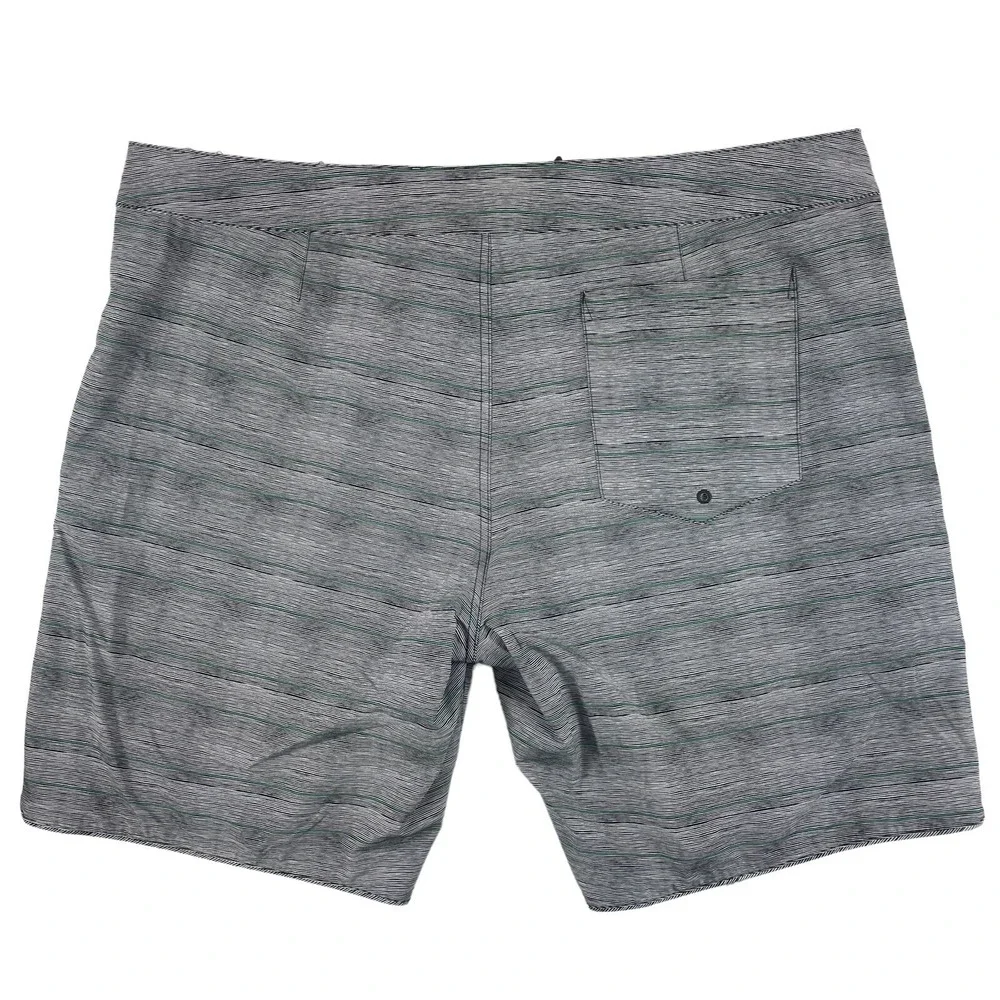 Rhone Gray Striped Mens Performance Board Shorts Size 40 TBS-181